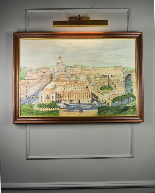 Large Oil Painting by N.G. Reynolds- UK Artist - Rome ( 85 x 60 cm )