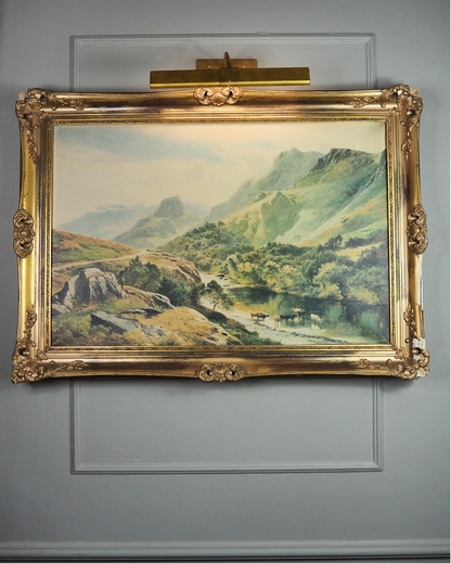 Sidney Richard Percy Cattle Watering Borrowdale Vintage Giclee Print Large
