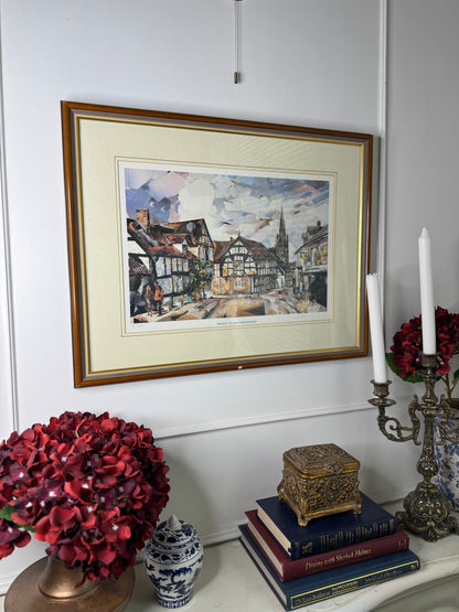 Robert Kilvert Limited Edition Collage Print – Weobley Village, Herefordshire 35/500