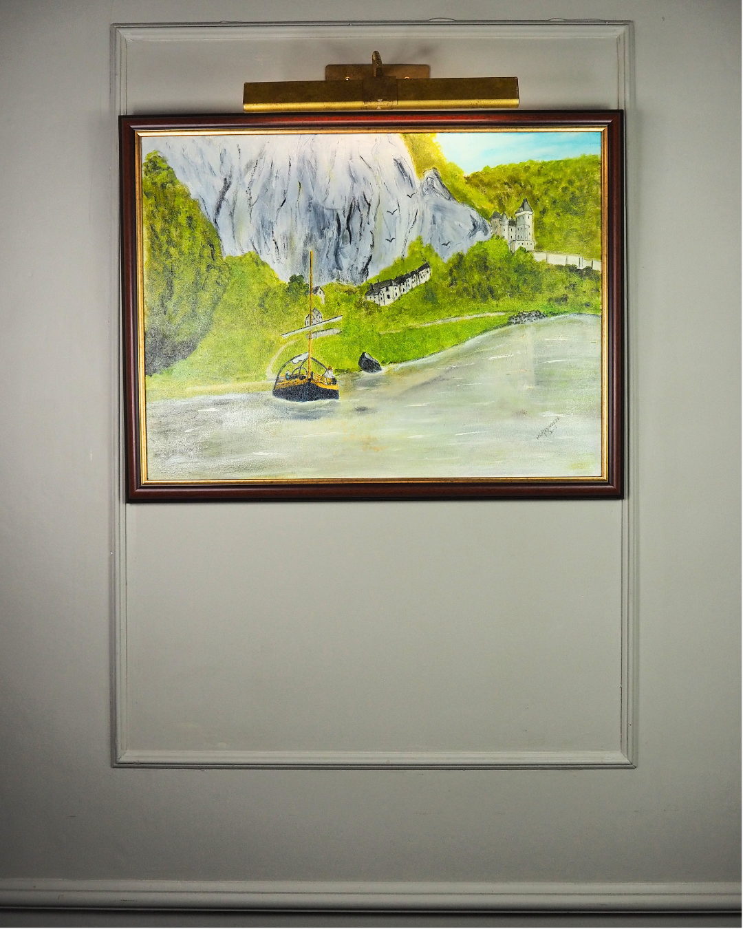 River Dreams in France - Original Oil Painting by N.G. Reynolds