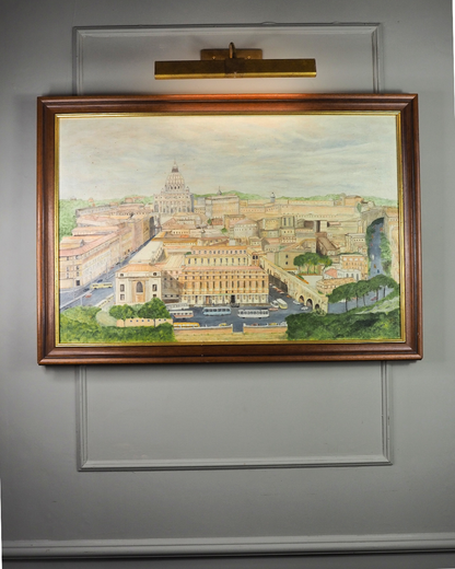 Large Oil Painting by N.G. Reynolds- UK Artist - Rome ( 85 x 60 cm )