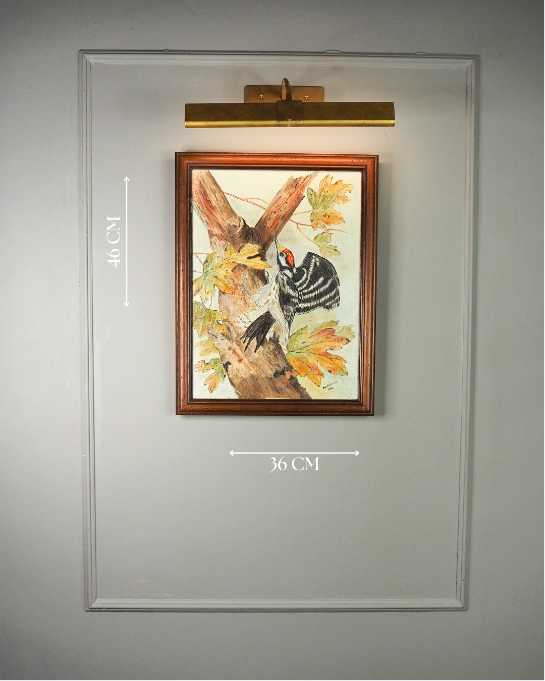 Feathered Serenity – Vintage Wildlife Oil Painting Portrait by N.G. Reynolds