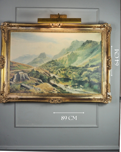 Sidney Richard Percy Cattle Watering Borrowdale Vintage Giclee Print Large