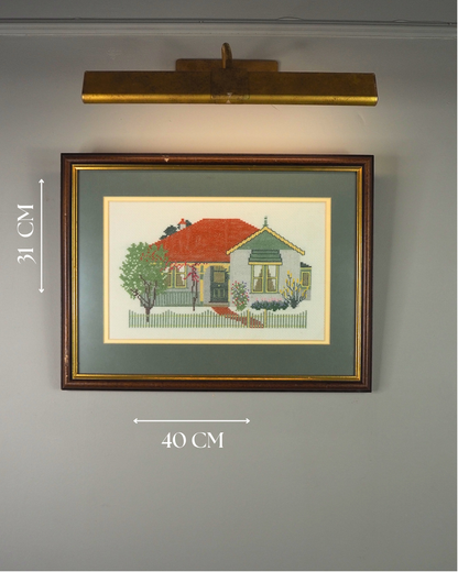 Vintage Juniper Designs Australian Cottage Cross Stitch in Wooden Frame