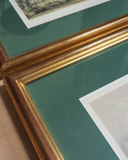 Antique Architectural Prints - Brereton Hall, Turton Tower & Wollaton Hall -English Country House Gallery Set