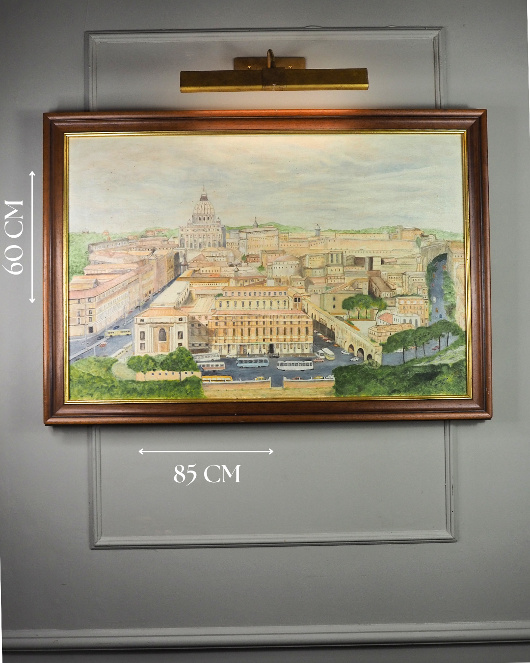 Large Oil Painting by N.G. Reynolds- UK Artist - Rome ( 85 x 60 cm )