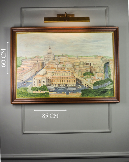 Large Oil Painting by N.G. Reynolds- UK Artist - Rome ( 85 x 60 cm )