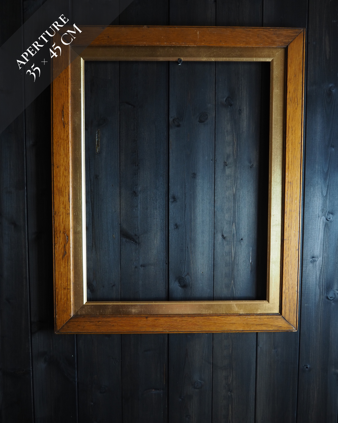 The Chester - Victorian Thick Solid Oak Wood Frame with Gold Trim