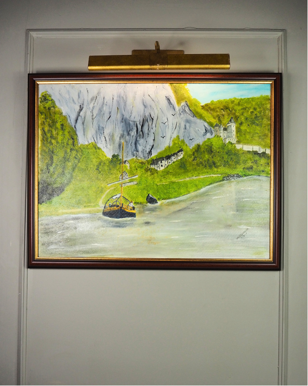 River Dreams in France - Original Oil Painting by N.G. Reynolds