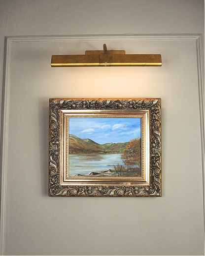 Vintage Seaside Oil Painting by Melville in Belvoir Ornate Frame