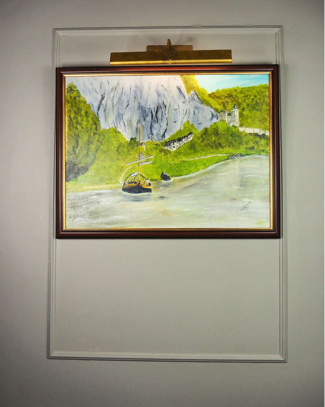 River Dreams in France - Original Oil Painting by N.G. Reynolds