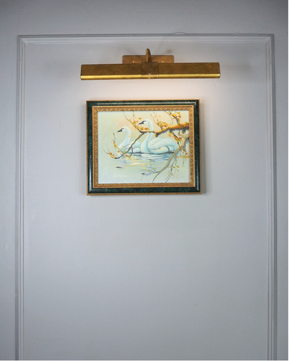 Grace Upon the Water" – Signed Mid-Century Oil Painting of a Swan