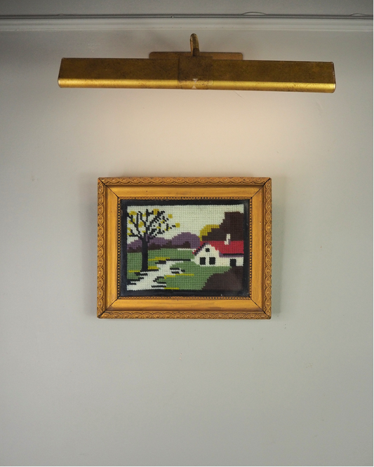 Hungarian Heritage Gobelin Embroidery | Framed Vintage Needlework Art