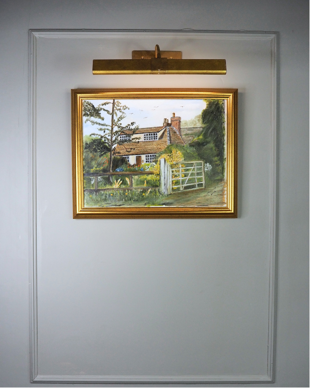 The Golden Garden Path - Original Oil Painting by N.G. Reynolds