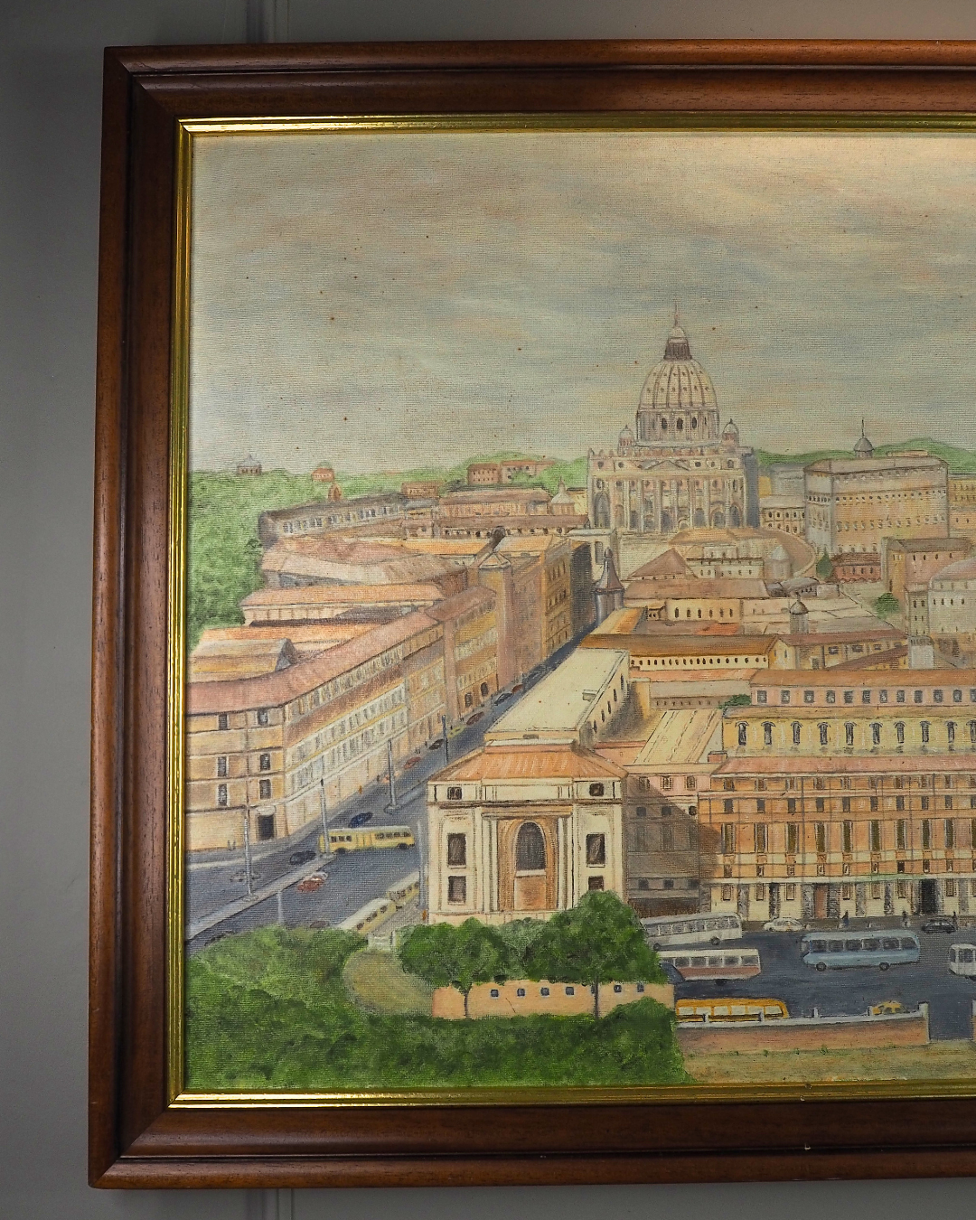 Large Oil Painting by N.G. Reynolds- UK Artist - Rome ( 85 x 60 cm )