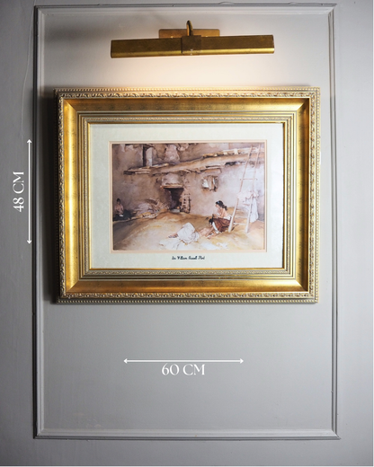 Sir William Russell Flint Print: Vintage Fine Art Reproduction in Ornate Gilt Frame