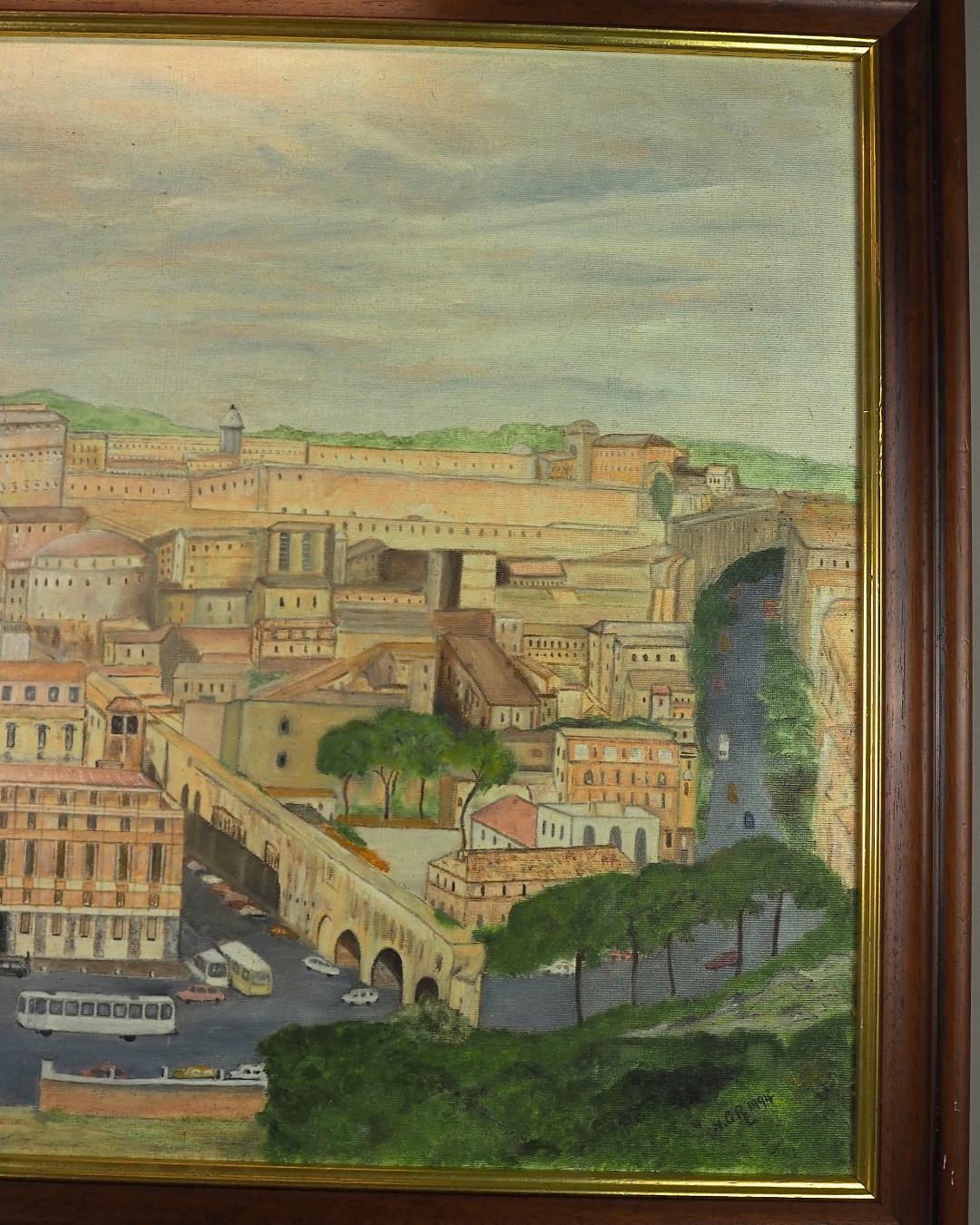 Large Oil Painting by N.G. Reynolds- UK Artist - Rome ( 85 x 60 cm )