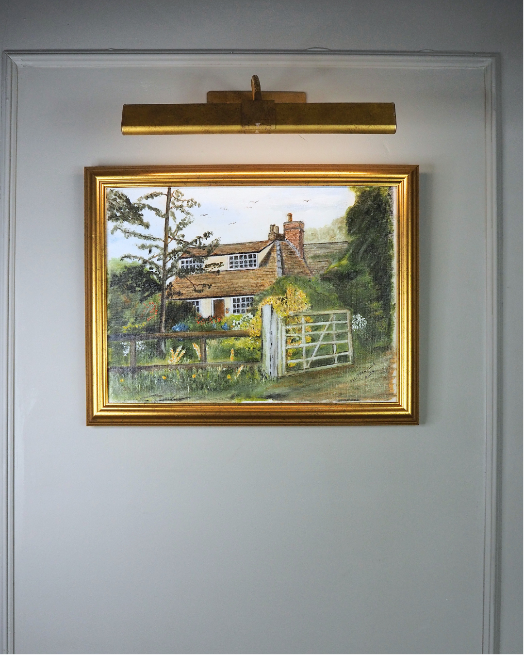 The Golden Garden Path - Original Oil Painting by N.G. Reynolds