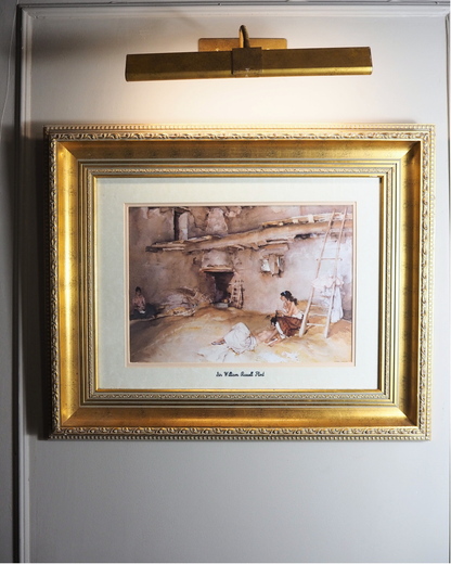 Sir William Russell Flint Print: Vintage Fine Art Reproduction in Ornate Gilt Frame