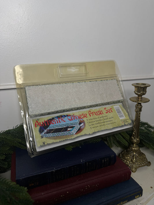 Vintage 1980s Chinese Paintbrush Set with Natural Bristles |Calligraphy Set