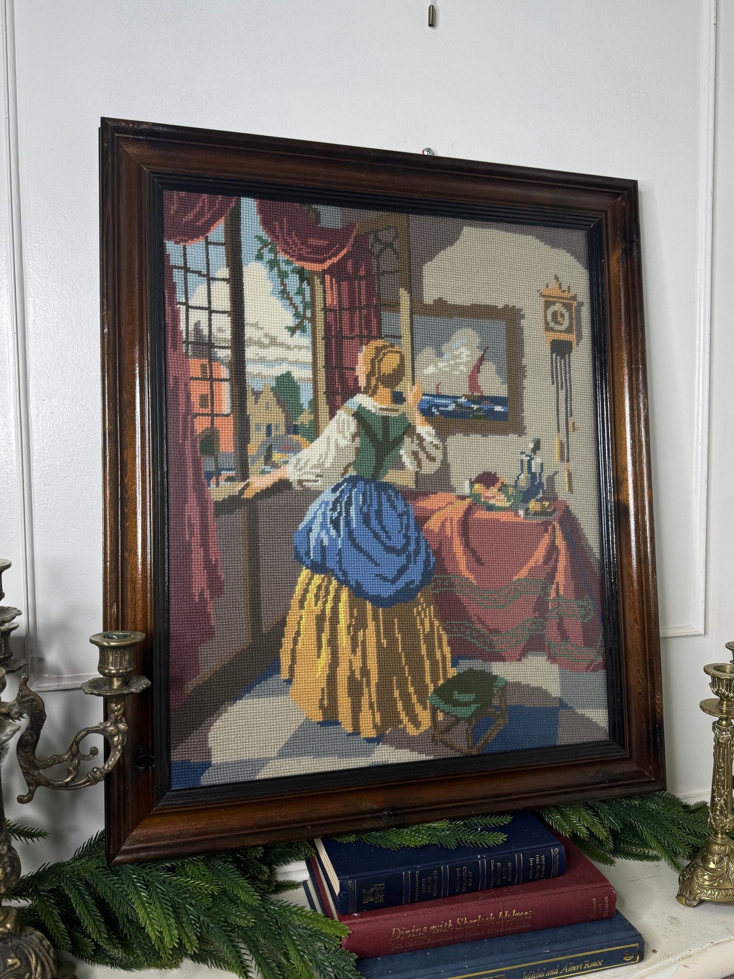 The Gentle Nanny – Hand-Stitched Gobelin Embroidery Art