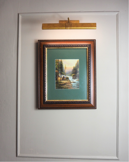 Thomas Kinkade –  Evening in the forest '95 Framed Print