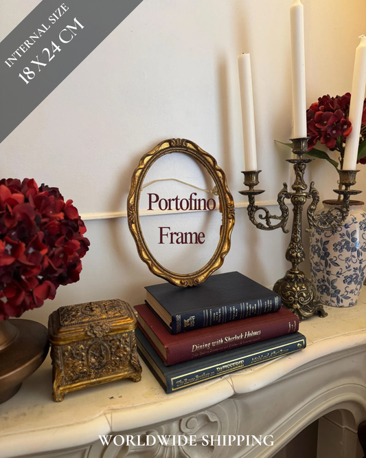 Portofino Antique Oval Gold Gilt Frame