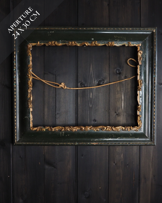 The Ashcombe - Antique Victorian Dark Green Gilt Frame