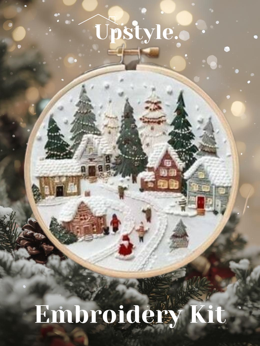 Embroidery Kit – Winter Snowland in the Mountains
