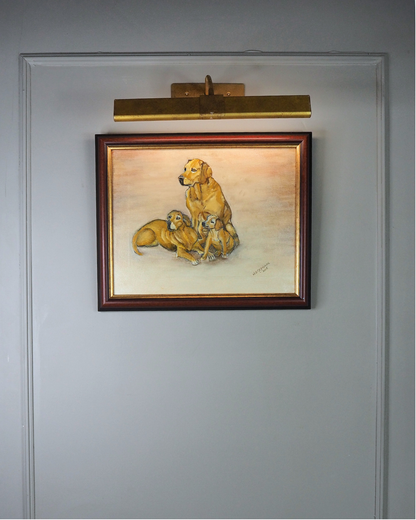 Family of Gold – Fine Retriever Oil Painting by N.G. Reynolds