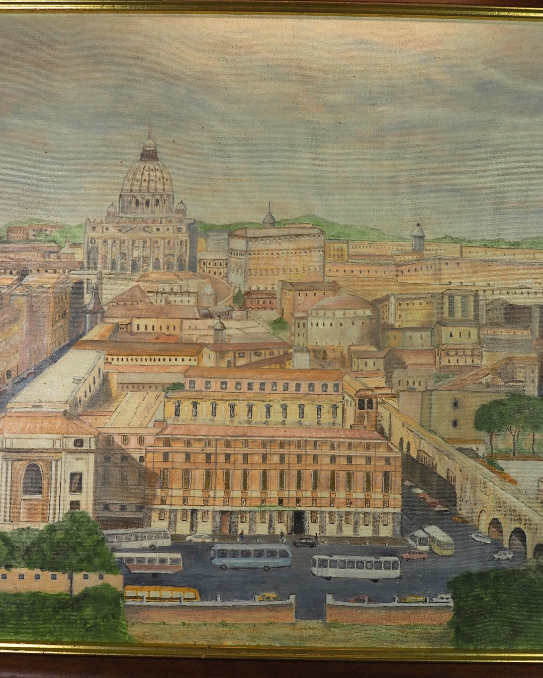 Large Oil Painting by N.G. Reynolds- UK Artist - Rome ( 85 x 60 cm )