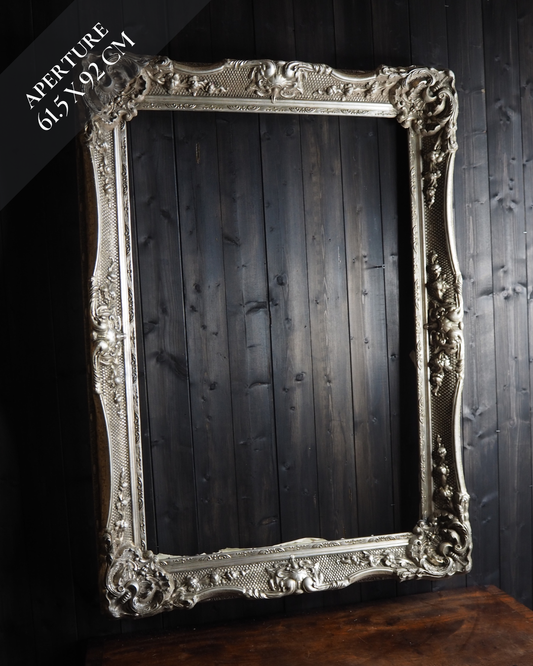 The Marly – XXL Versailles Antique Silver Gesso Frame