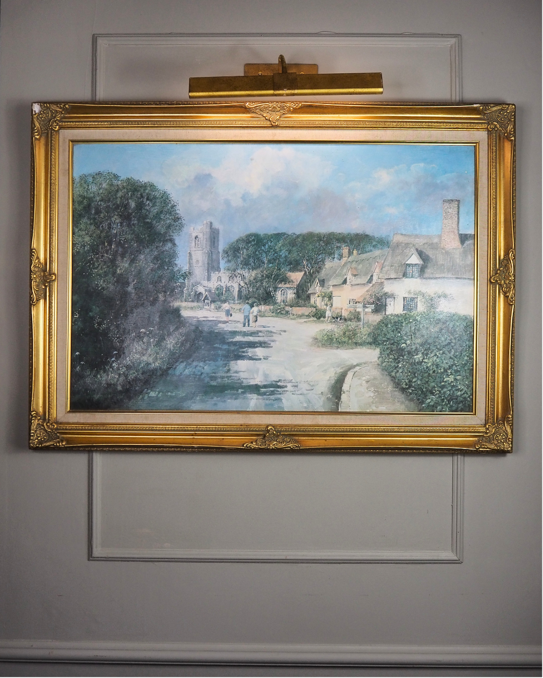 Vintage Framed Textured Art Print – Summer’s Day by Clive Madgwick