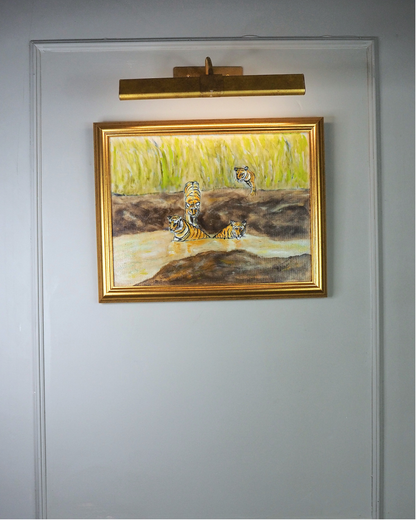 Peace by the water -  Wildlife Original Oil Painting by N.G. Reynolds