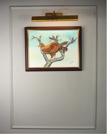 The Gentle Perch – Vintage Bird Oil Painting by N.G Reynolds