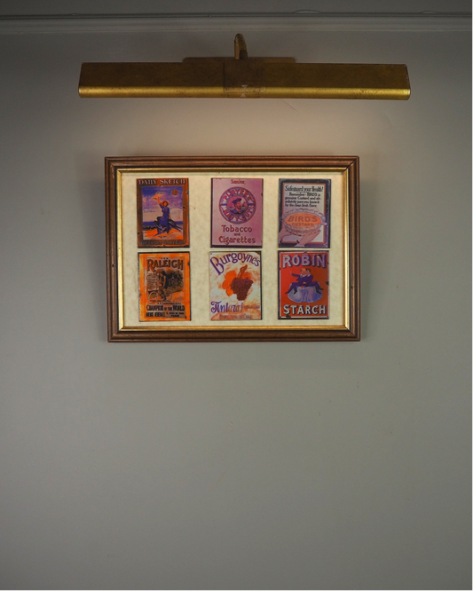 Enamel Echoes – Unique Antique Steel Advertising Signs on Wooden Frame