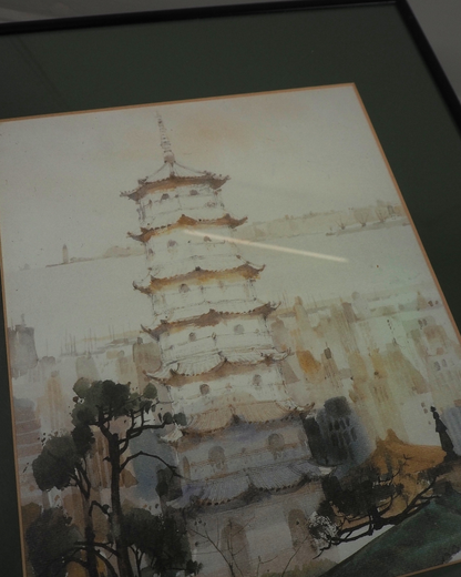 Vintage Japanese Watercolour – Timeless Eastern Elegance Wall Art
