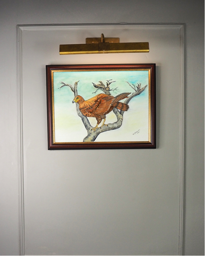 The Gentle Perch – Vintage Bird Oil Painting by N.G Reynolds