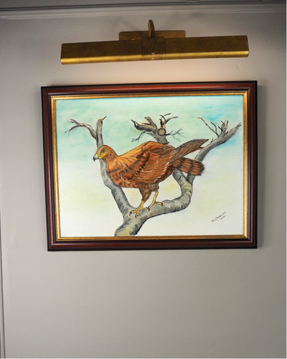 The Gentle Perch – Vintage Bird Oil Painting by N.G Reynolds