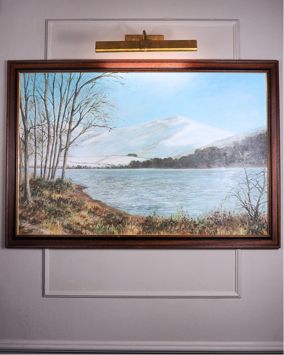 Majestic Reflections – Vintage Large Signed Oil Painting