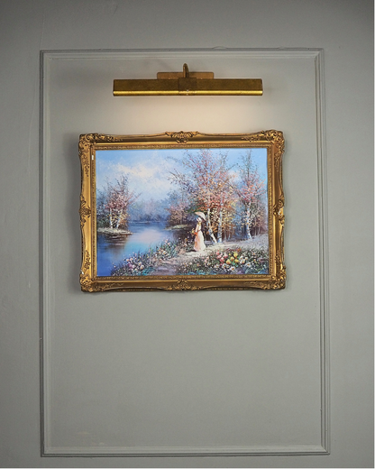 Lady by the Lake - Impressionist Oil Painting by P. Minton