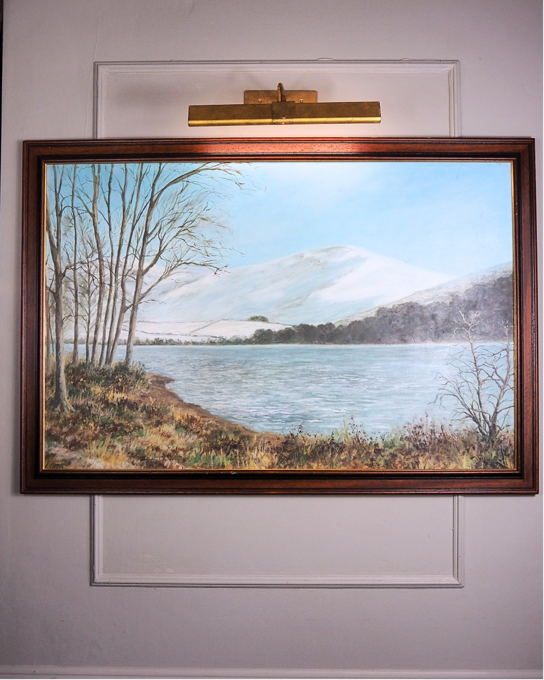 Majestic Reflections – Vintage Large Signed Oil Painting