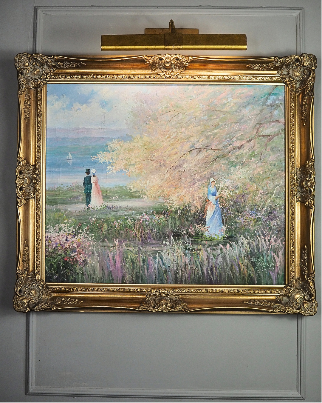 Howard Kimble (American, 1907–1973) – Original Romantic Oil Painting