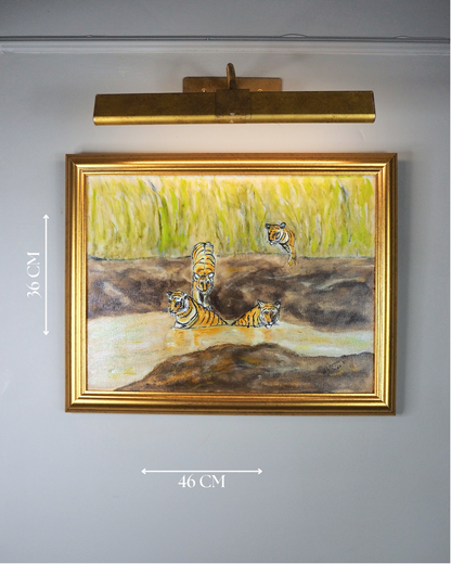 Peace by the water -  Wildlife Original Oil Painting by N.G. Reynolds