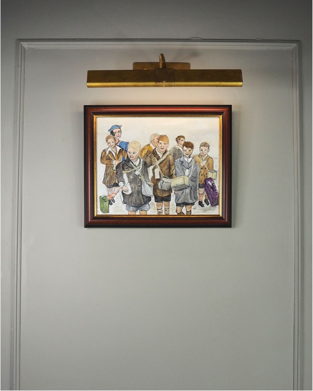 Childhood in Russia - Original Oil painting by N.G. Reynolds