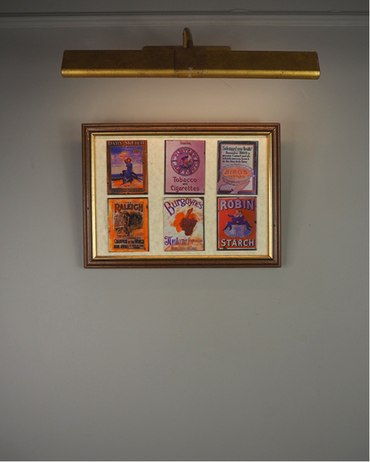 Enamel Echoes – Unique Antique Steel Advertising Signs on Wooden Frame