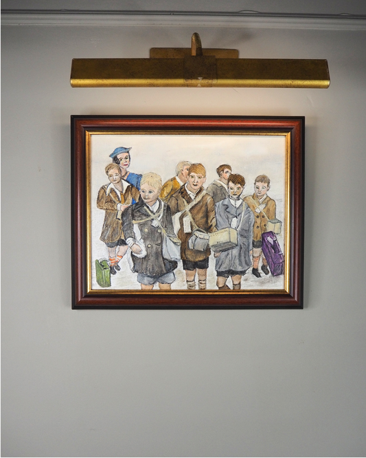 Childhood in Russia - Original Oil painting by N.G. Reynolds
