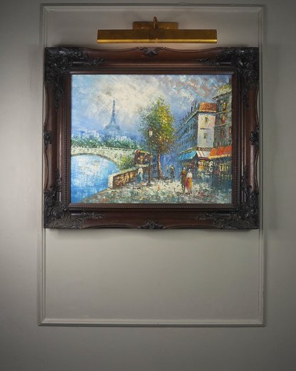 Large French Impressionist Knife Oil Painting by René Thomsen