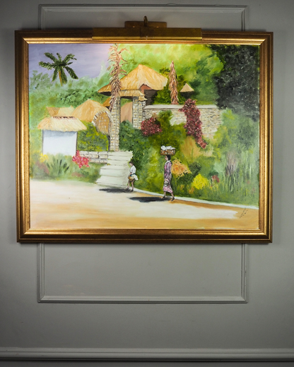 Large Oil Painting by N.G. Reynolds- UK Artist - Thailand Part 3 ( 86 x 70 cm )