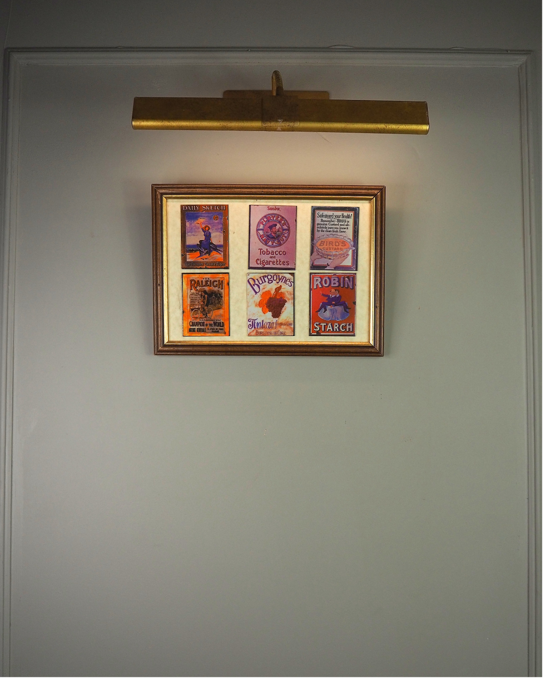 Enamel Echoes – Unique Antique Steel Advertising Signs on Wooden Frame
